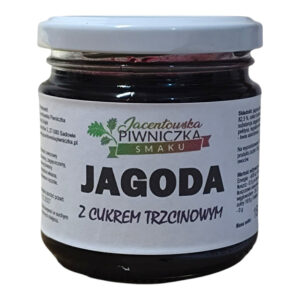 jagoda leśna z cukrem trzcinowym dżem