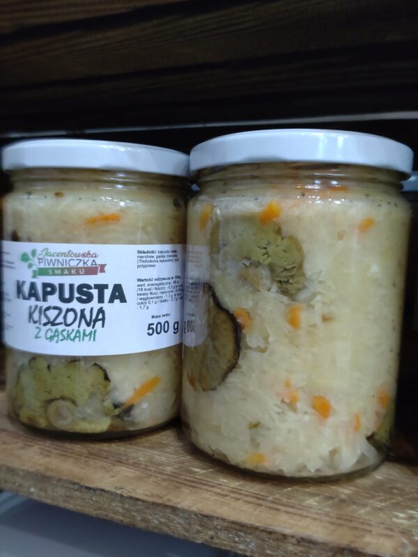 Kapusta kiszona z gąskami